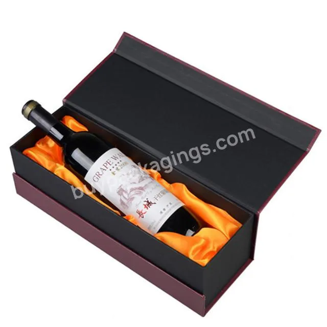 Custom Luxury Cardboard Caja Para Vinos Magnetic Bottle Packaging Whiskey Champagne Wine Gift Box