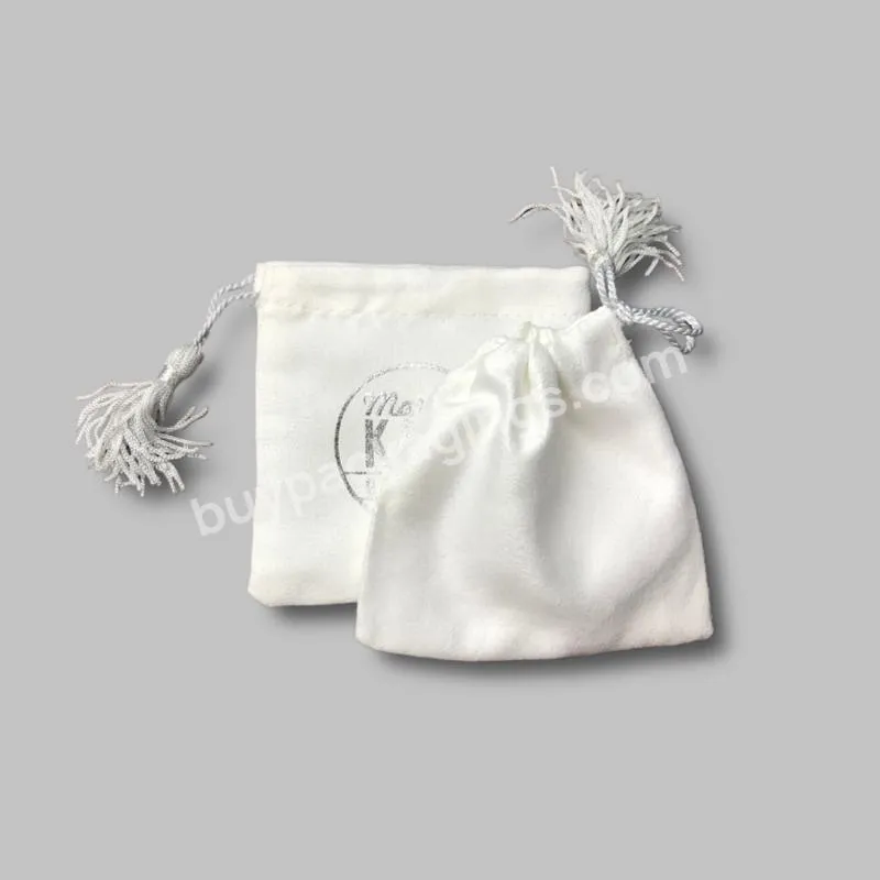 Custom Luxury Fashion White Magic High Quality Nice Sack Bag Pouch With Gold Silver Tassel Drawstring Cord Tie For Gift Jewelry - Buy Sack Bag Pouch With Gold Silver Tassel Drawstring Cord Tie For Gift Jewelry,White Velvet Suede Microfiber Pouch,Sued