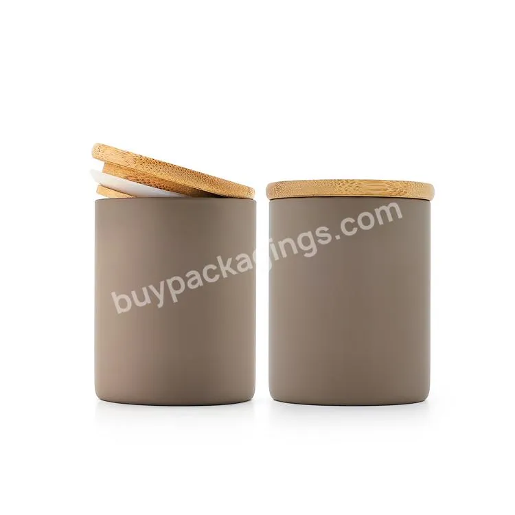 Custom Luxury Logo Printing Eco-friendly Bamboo Wooden Lid Borosilicate Glass Storage Food Airtight Containers Frosted Glass Jar - Buy Frosted Glass Jar Bamboo Lid,Glass Storage,Bamboo Food Containers.