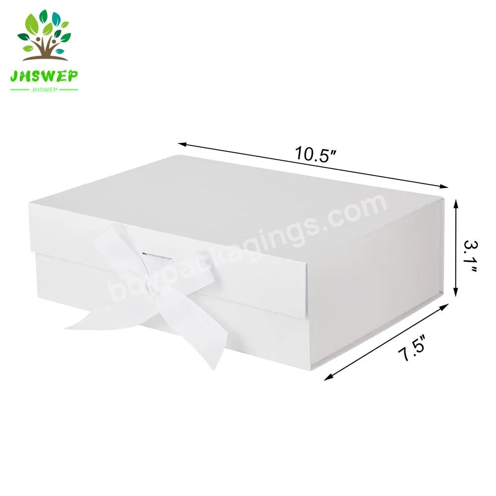 Custom Luxury Personalizadas Foldable Ribbon Cardboard Packaging Magnetic Gift Paper Box