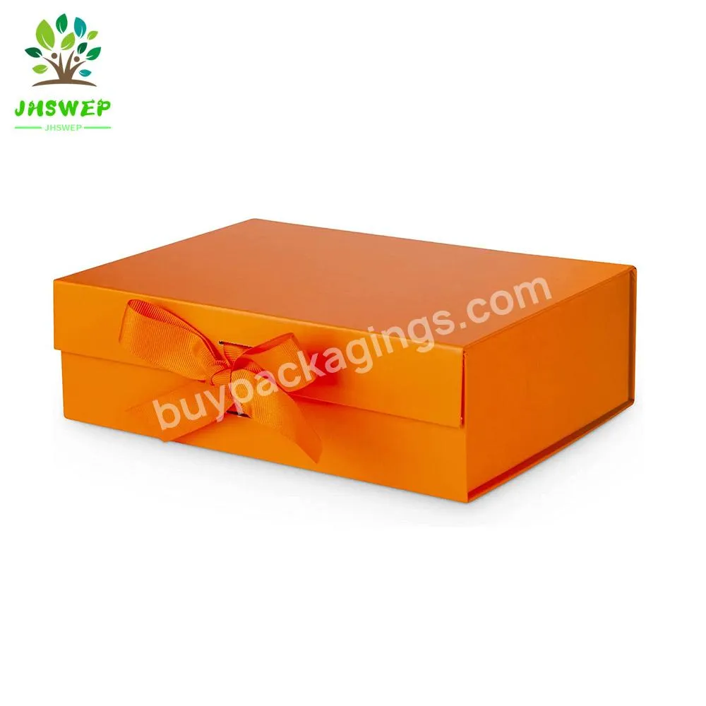 Custom Luxury Personalizadas Foldable Ribbon Cardboard Packaging Magnetic Gift Paper Box