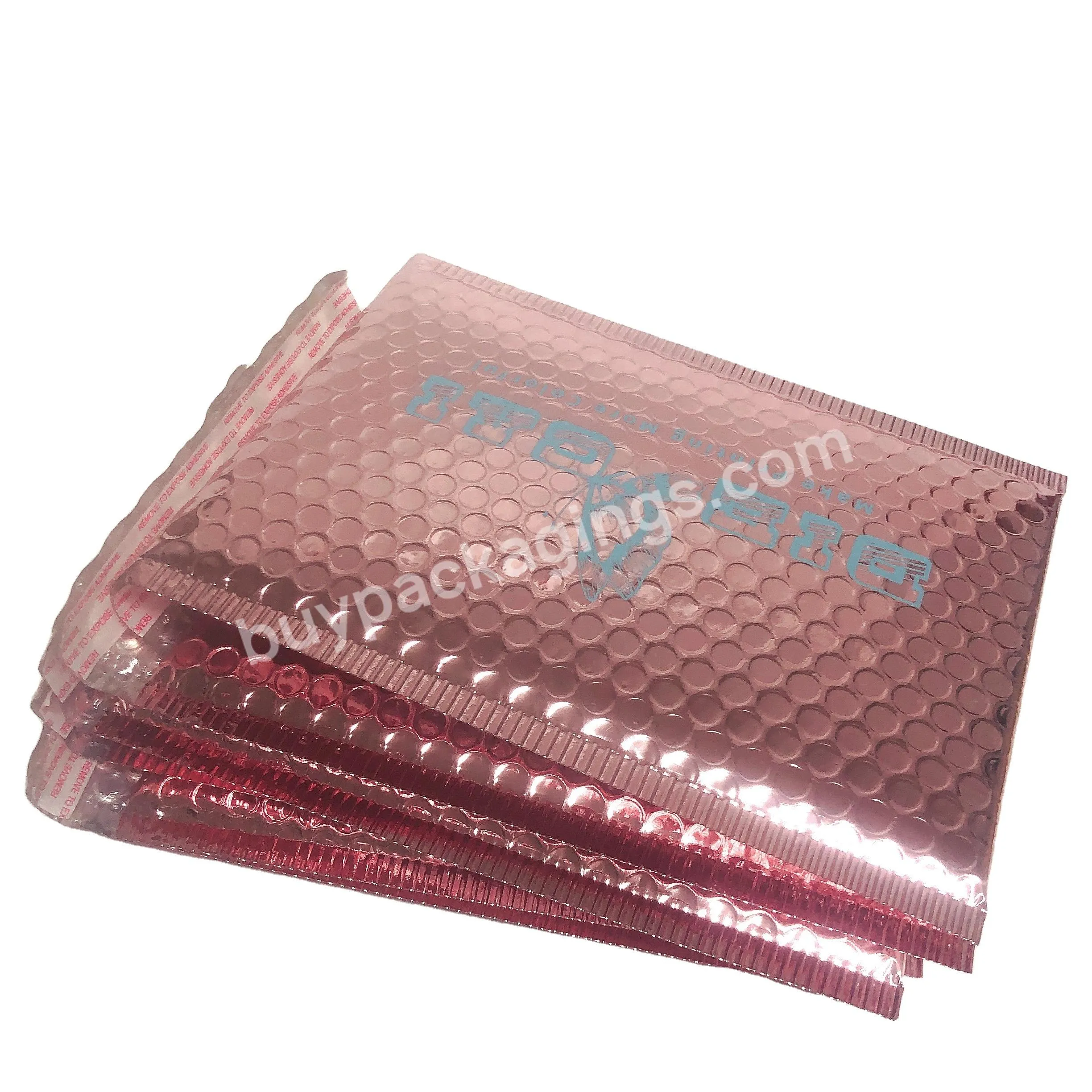 Custom Made Bubble Mailing Envelopes Rose Gold Bubble Poly Bag Packing Sliver Shipping Bags Bubble Mailers