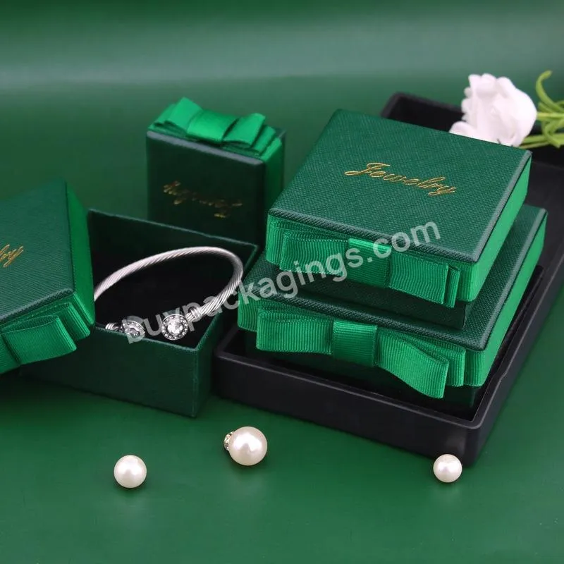 Custom Made White Lid And Base Gift Box With Hot Stamping Foil Logo Cardboard Jewelry Box