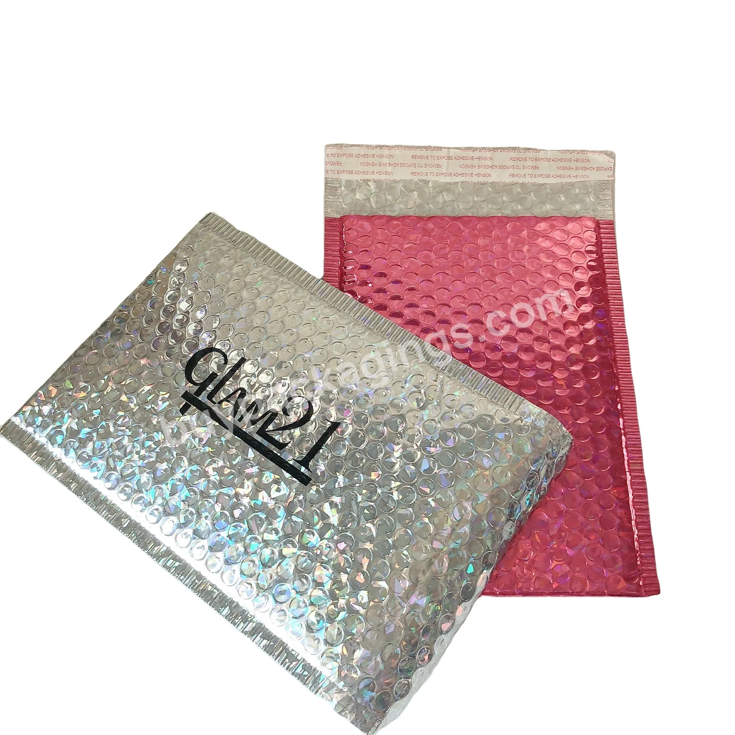 Custom Mailing Bags Rose Red Bubble Mailer Logo Printing Air Bubble Packaging Bag Poly Mailers Christmas