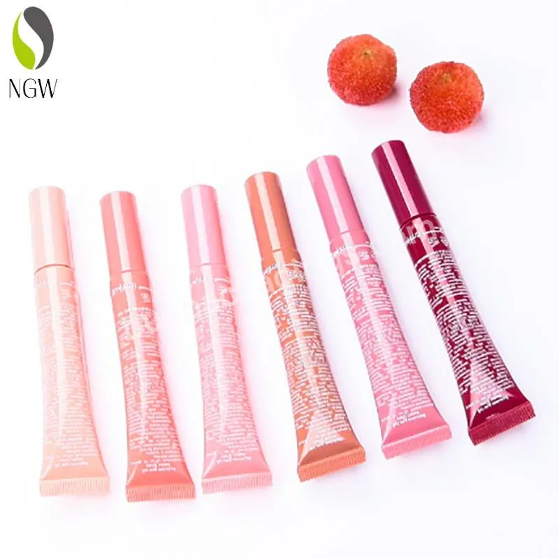 Custom Manufacturers Extrusion Empty Cosmetic Tubes For Packaging Squeeze Colorful Pink Lip Gloss Tubes