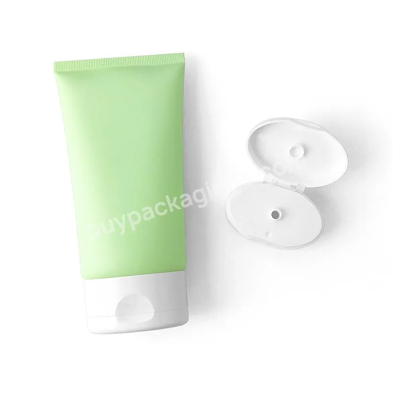 Custom Matt Frosted Empty Squeeze Hand Cream Tube Plastic Lotion Cosmetic Soft Flat Tubes Packaging For Skincare