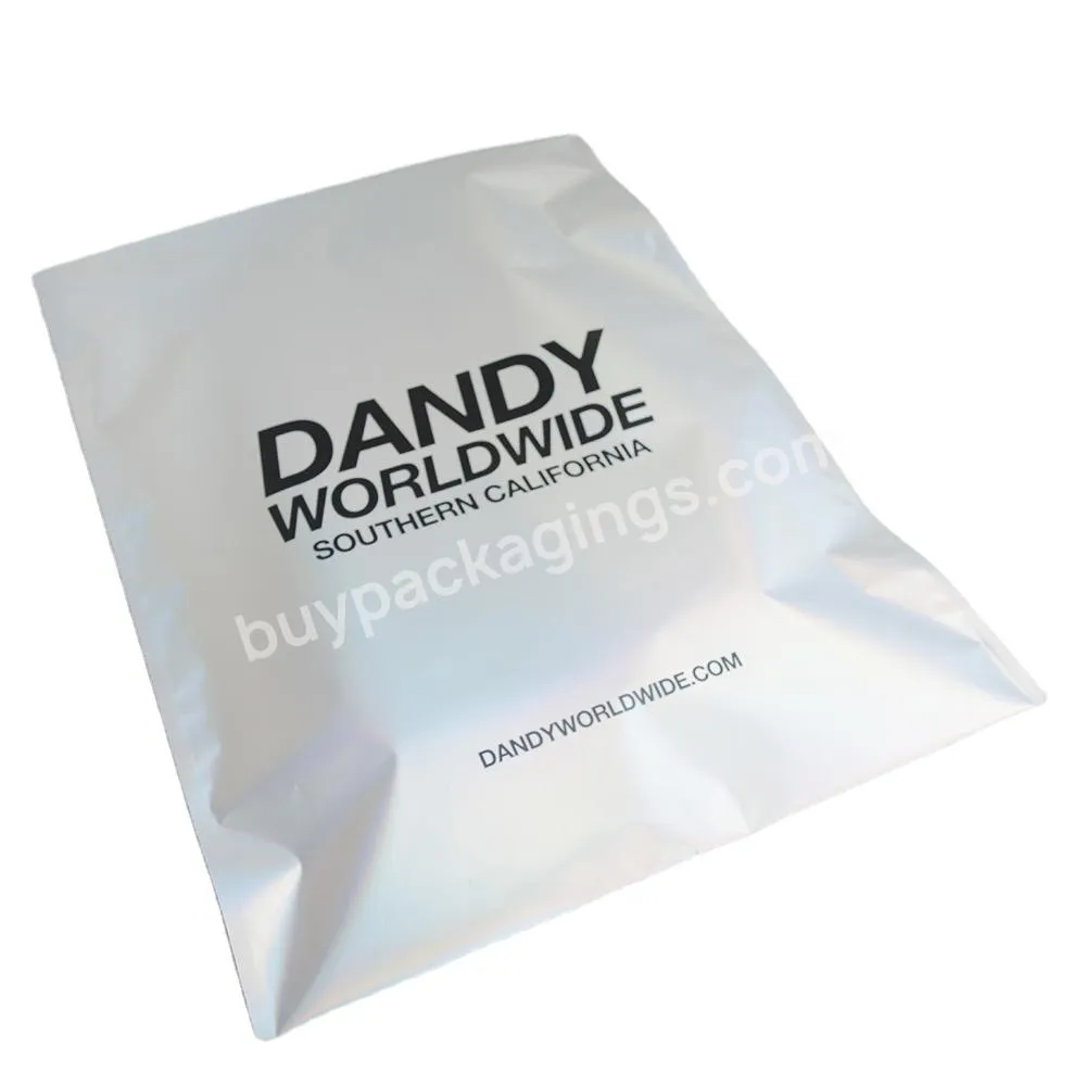 Custom Matte Holographic Plastic Garment Clothes T Shirt Self Adhesive Bag Packaging Bags For Small Businesses Clothing