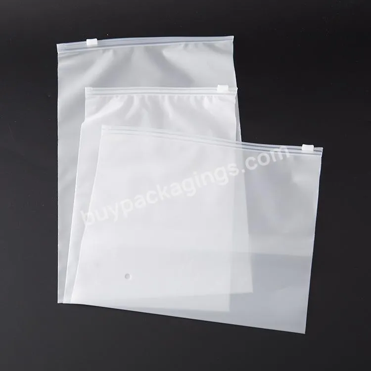 Custom Matte Print Pe Zipper Lock Poly Zipper Lock Frosted Plastic Packaging Bag For Clothes