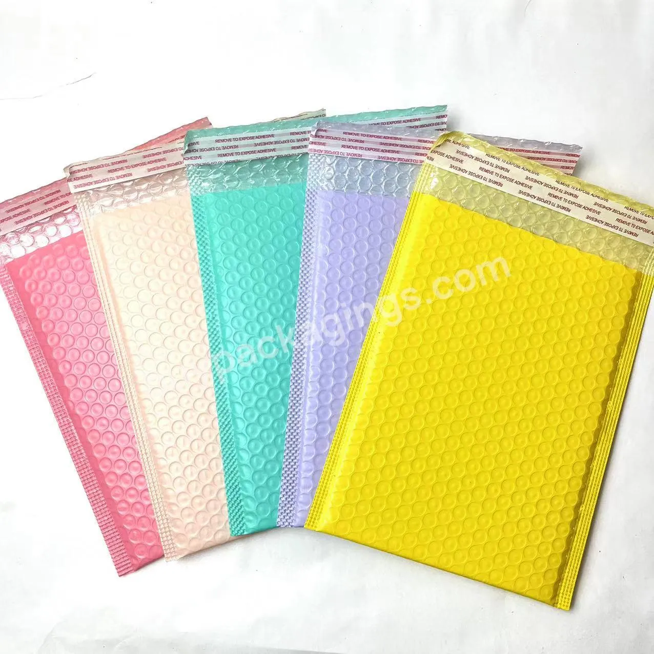 Custom Metallic Bubble Mailer Padded Envelopes Custom Waterproof Shipping Bags Purple Yellow Mailer Bubble Mailers