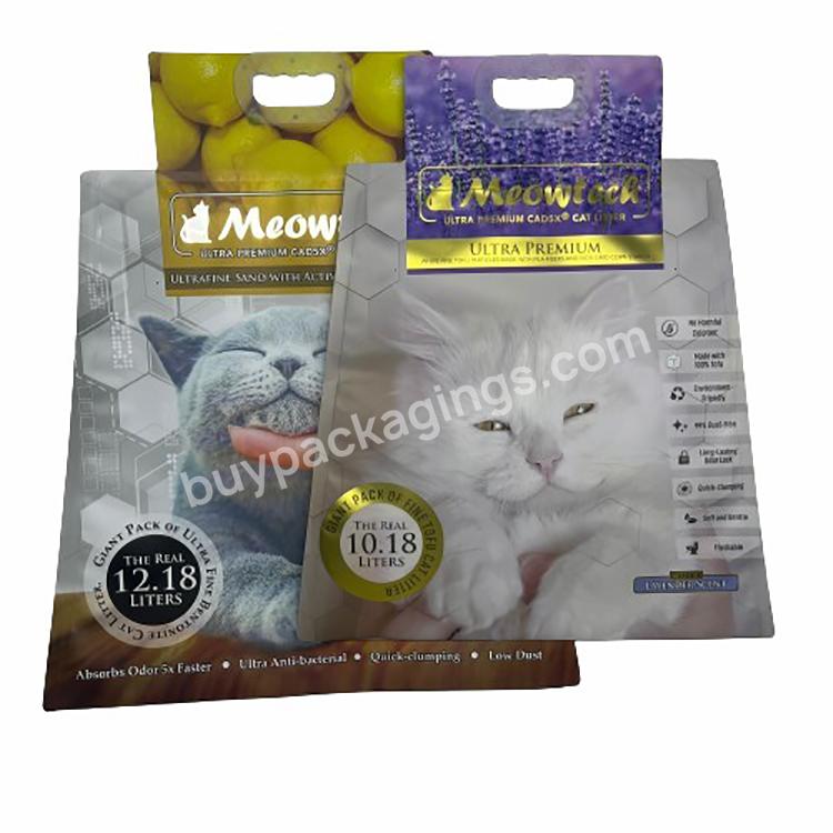 Custom Mylar Plastic Pet Cat Litter Bag Holder 10l Cat Litter Packaging