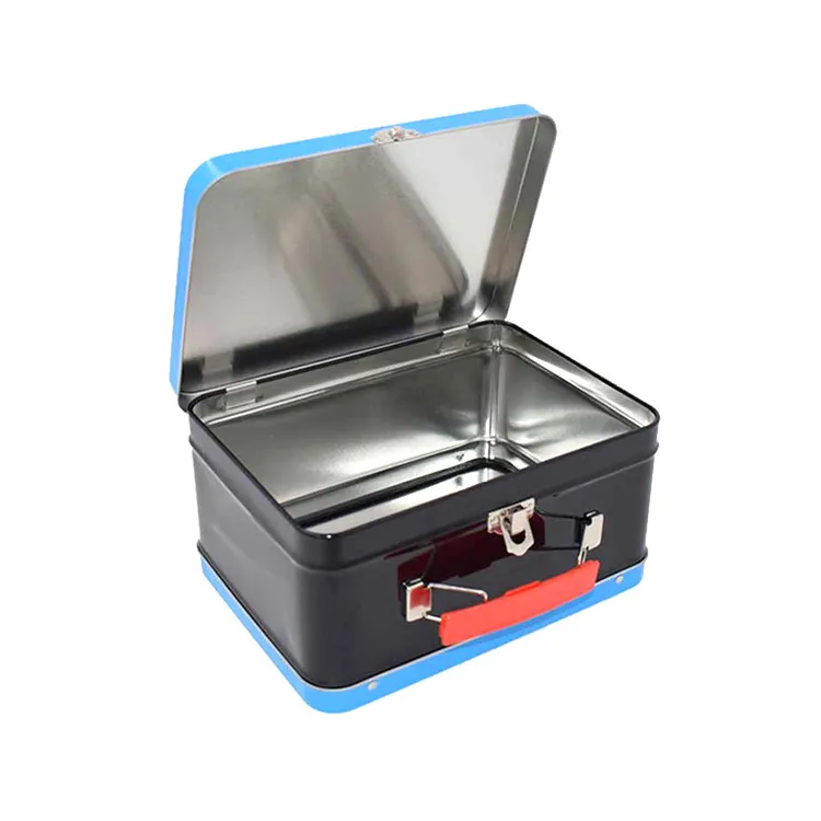 Custom OEM ODM handled metal gift tin boxes