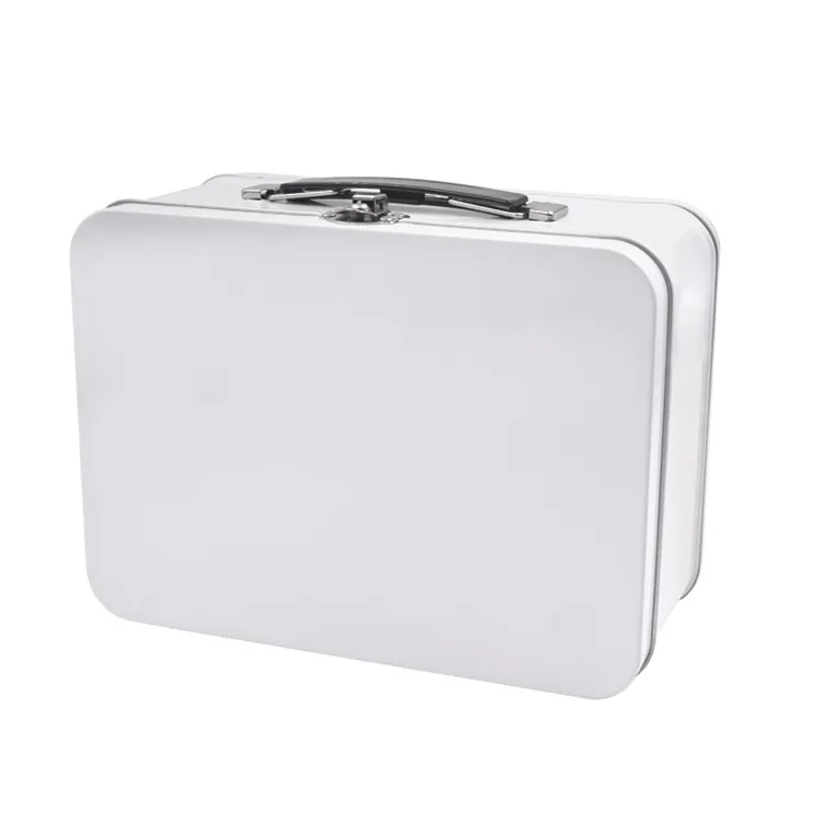 Custom OEM ODM handled metal gift tin boxes