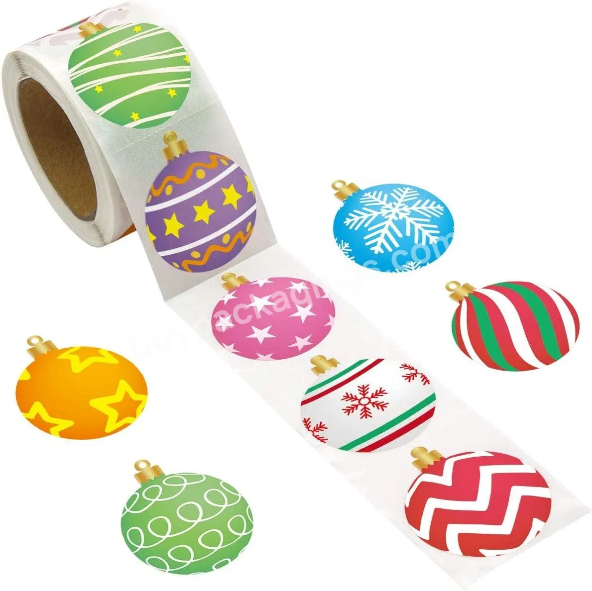 Custom Ornament Stickers Roll Sticker For Party Supply Classroom Decoration Envelopes Sealing Stickers