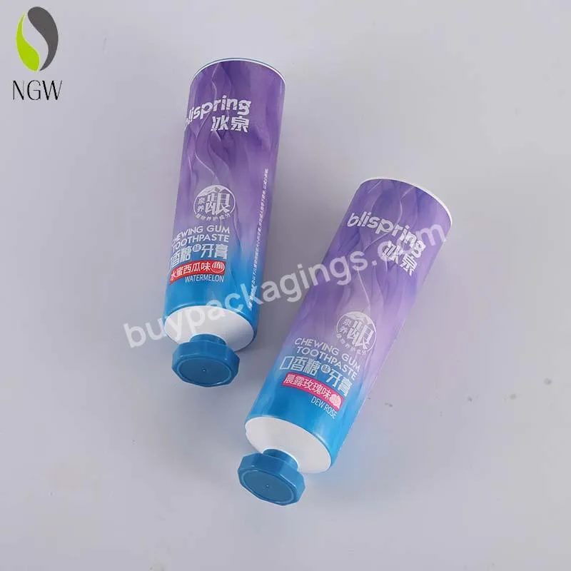 Custom Pbl Tubes Packaging Containers Empty Squeeze Hotel Purple Toothp Aste Laminated Tube 15ml25ml35ml45ml55ml