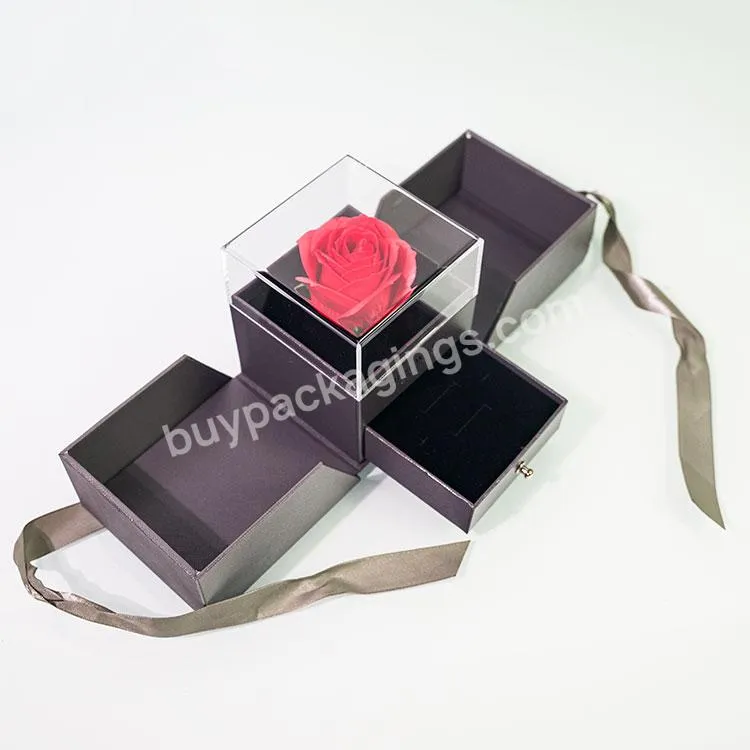 Custom Personalized Drawer Jewelry Boxes Luxury Jewelry Showcase Box Trendy Little Jewelry Box With Paper Bag
