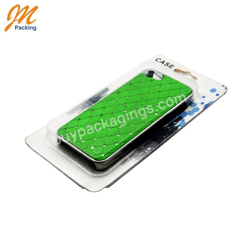 Custom Plastic Blister Mobile Phone Case Packaging With Cards