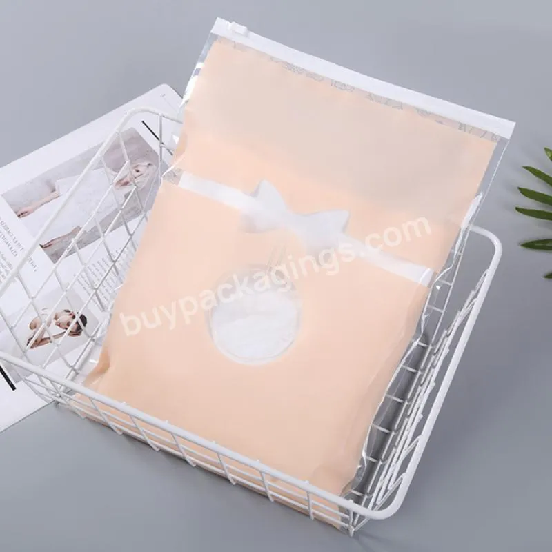 Custom Plastic Slider Bag With Frosted Surface And Window