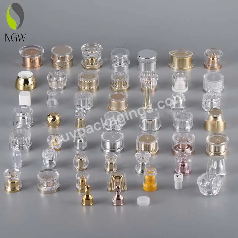 Custom Plastic Tube Aluminum Plastic Tube Flip Thread Cap Acrylic Cap With Pump Ball Shaker Cosmetic Packaging Cap