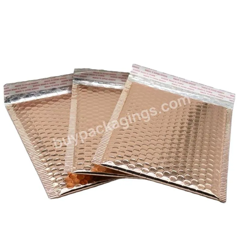 Custom Poly Bubble Mailers Rose Gold Padded Envelope Free Sample Plastic Poly Bubble Bags With Own Logo