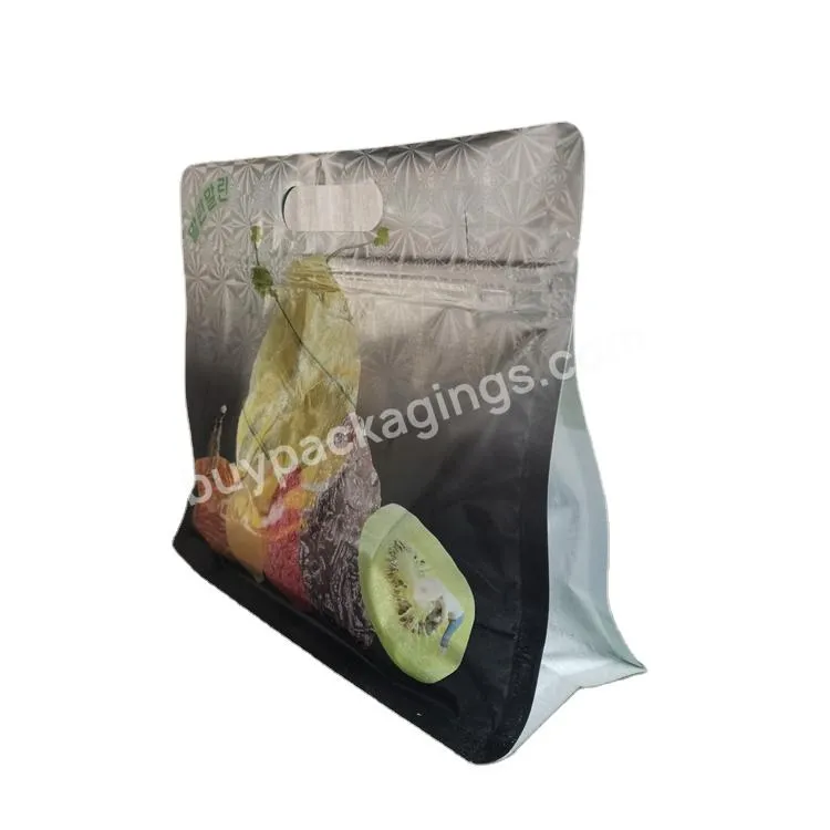 Custom Print Food Grade Matt Plastic Stand Up Flat Bottom Mylar Pouch Bags With Zipper