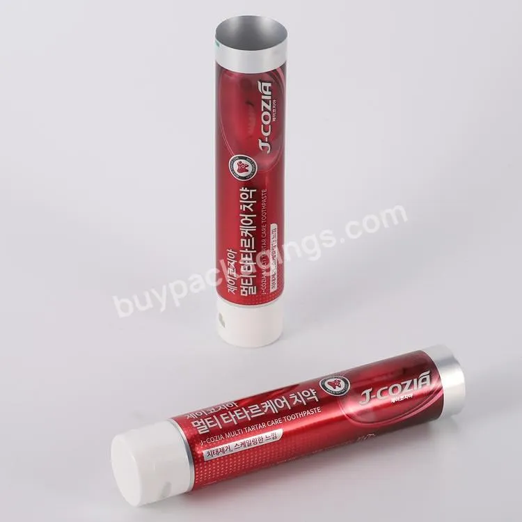 Custom Print Logo Abl Laminated Aluminium Plastic Collapsible Squeeze Empty Toothpaste Packaging Tube With Many Kinds