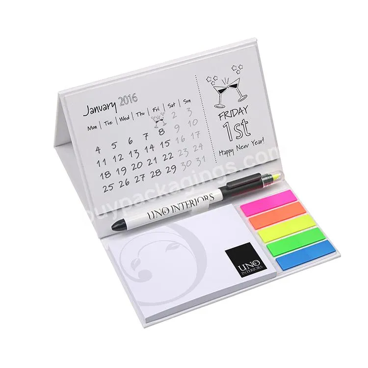 Custom Print Memo Pad Notepad Promotional Sticky Notes Memo Pad With Calendar