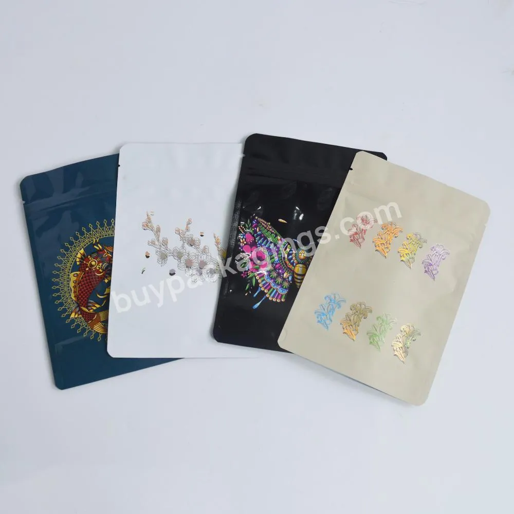 Custom Print Resealable Embossed Plastic Food Seal Packaging Ziplock Pouch Mylar Stand Up Zipper Bag Logo For Packaging Pouch