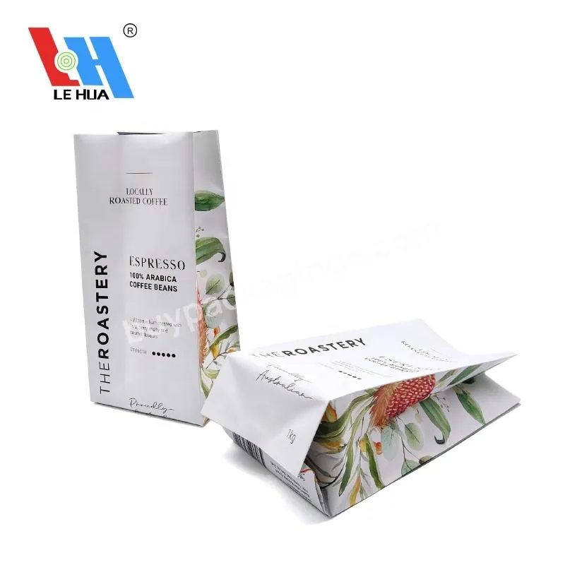 Custom Printed 1kg Plastic Coffee Beam Packaging Bag Aluminum Foil Coffee Bag Organ Gusset Pouch