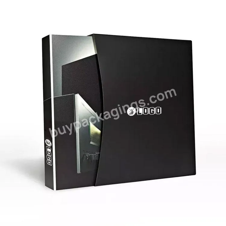 Custom Printed A4 Size Cardboard File Binders For School Durable 3 Ring Binder Black For File Storage