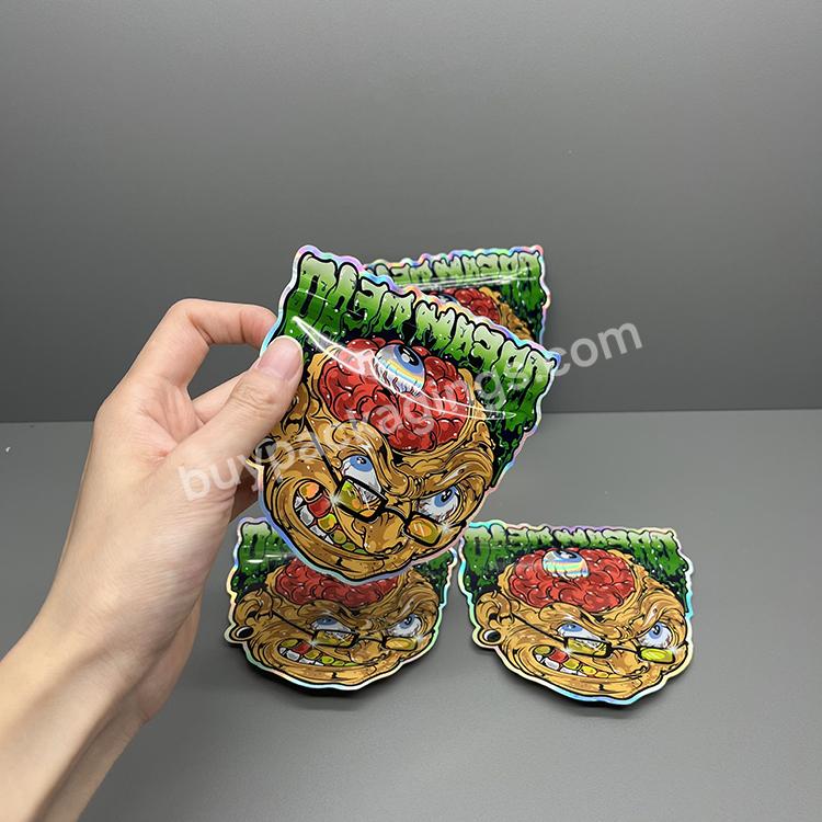 Custom Printed Aluminum Foil Logo Food Grade Resealable Smell Proof Moisture-proof Stand Up Pouch Mylar Bags 3.5