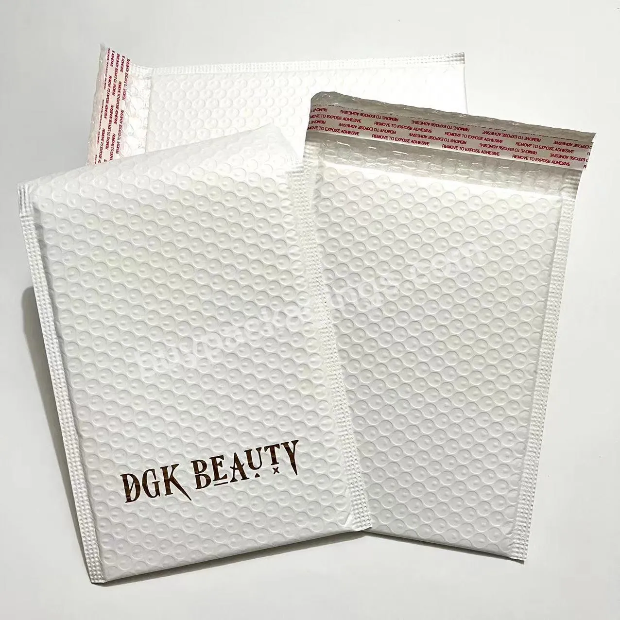 Custom Printed Bubble Mailer Bag White Holographic Padded Shipping Mailer Recycle Big Envelop Packaging Mailer Shipping Mailing