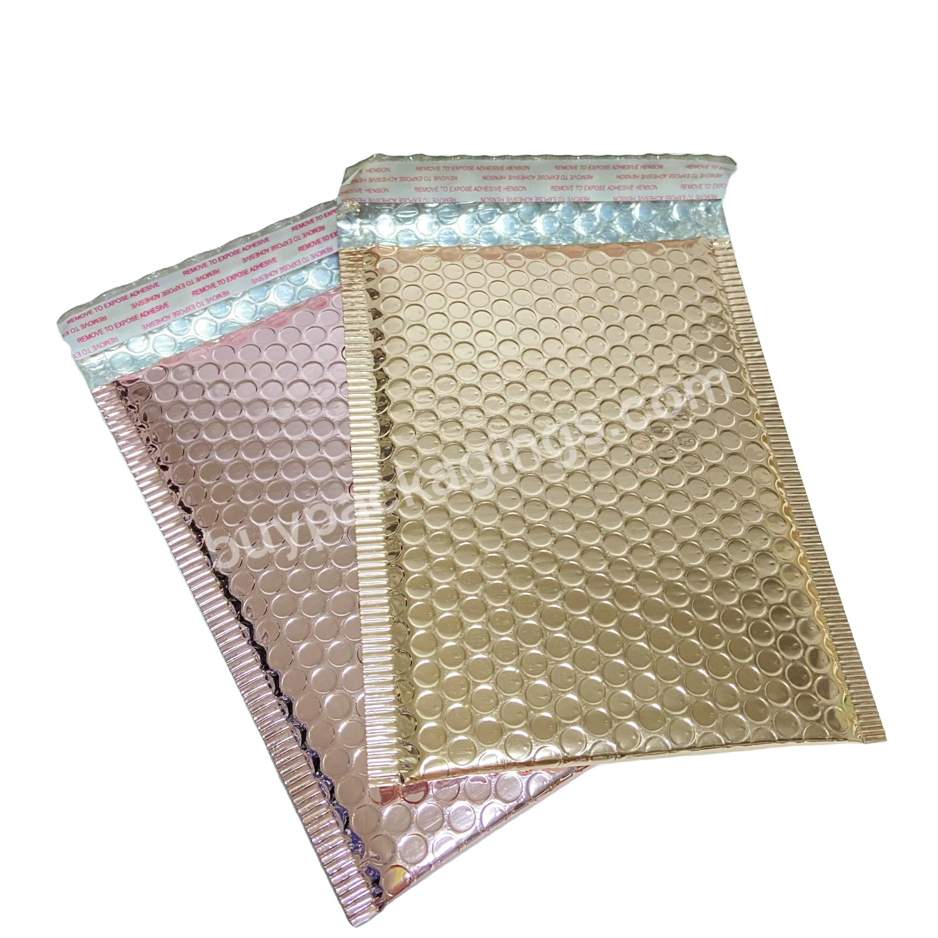 Custom Printed Bubble Mailers Padded Envelopes Self Seal Shipping Packaging Pink Bags For Jewellery Small Business