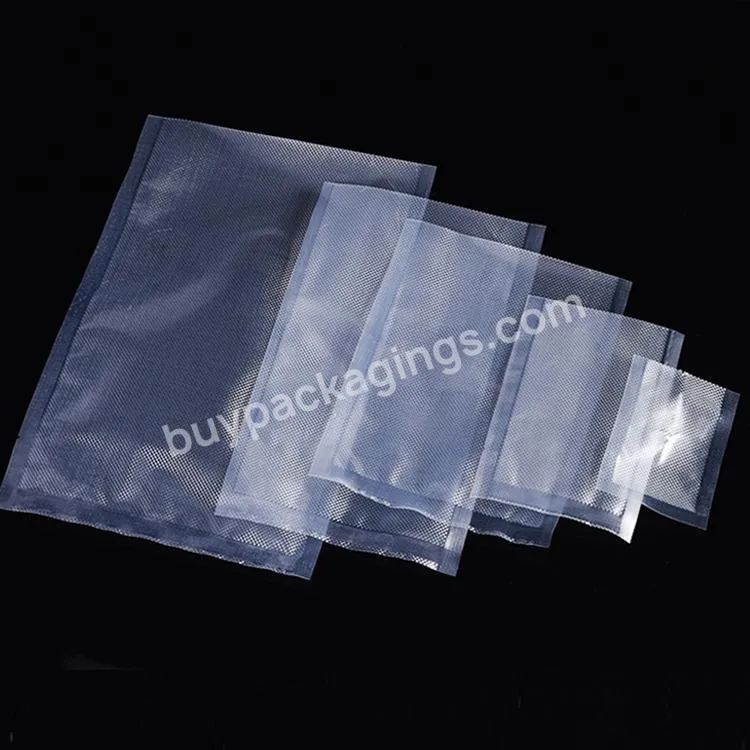 Custom Printed Clear Transparent Frozen Food Fish Meat Packaging Laminated Nylon Storage Seal Vacuum Plastic Bag