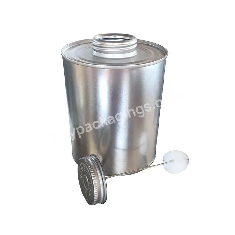 Custom Printed Cylindrical 947ml Empty Tin Can For Pvc/cpvc Glue Cement Packaging