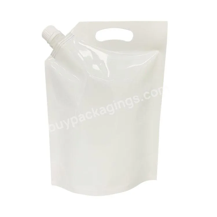 Custom Printed Doy Pack Stand Up Pouch Pet / Vmpet / Pe Plastic Spout Packaging Bags For Liquid