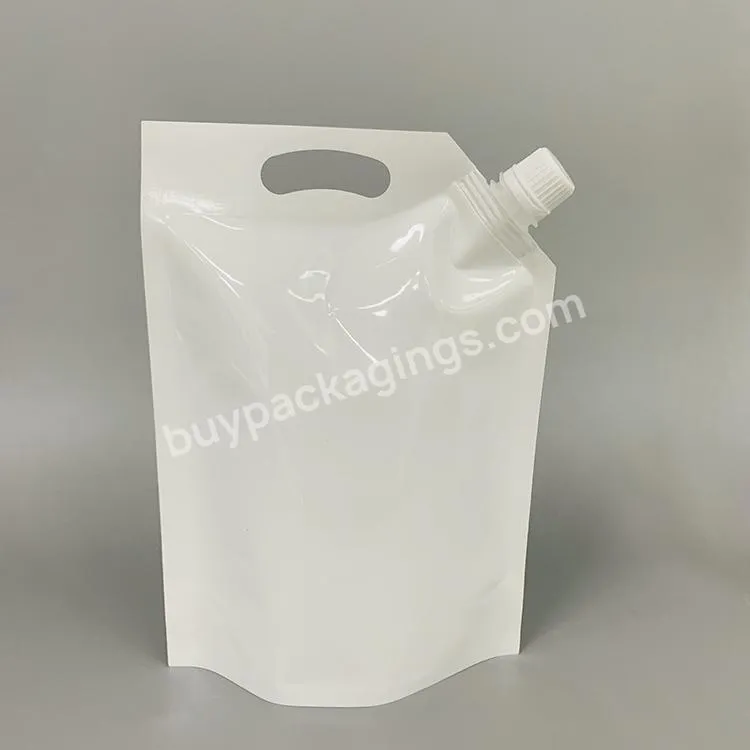 Custom Printed Doy Pack Stand Up Pouch Pet / Vmpet / Pe Plastic Spout Packaging Bags For Liquid