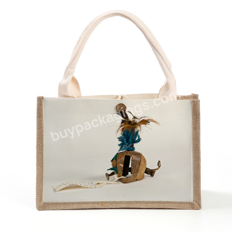 Custom Printed Eco-friendly Shopping Bag New Jute Tote Bag