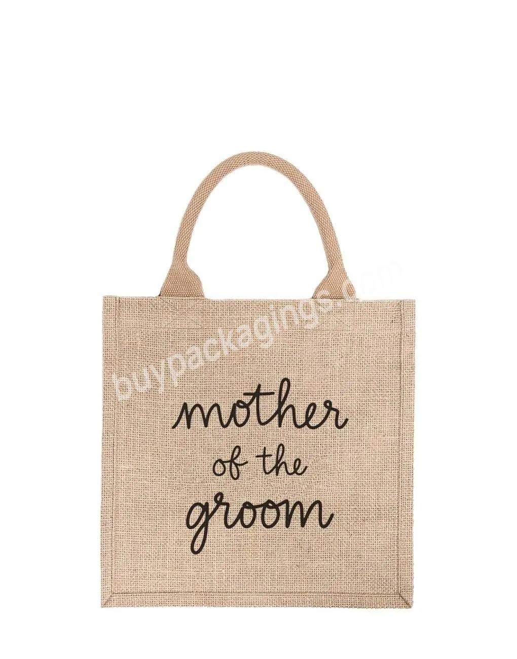 Custom Printed Jute Tote Bag Eco Reusable Shopping Bag Natural Burlap Bag