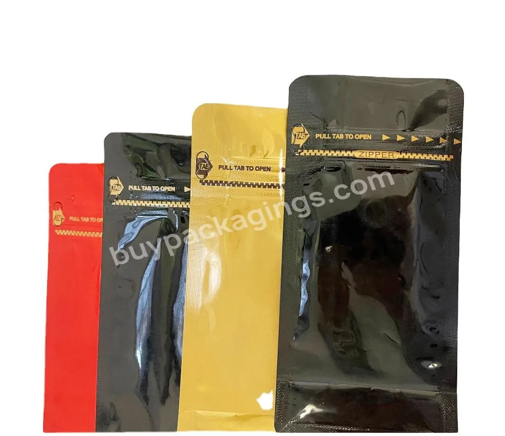 Custom Printed Kraft Compostable Empty Flat Bottom Coffee Bags With Valve And Zipper For Coffee Bean/tea Packaging