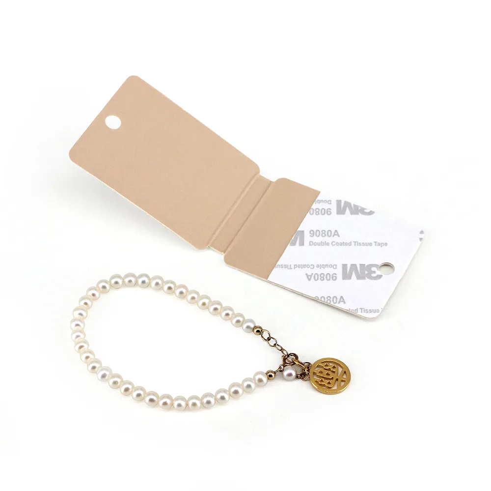 Custom printed logo jewelry card for bracelet packaging cards