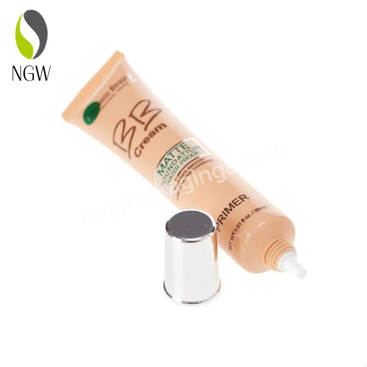 Custom Printed Logo Plastic Tube Eco-friendly Refillable Bb Cream Skin Care Lotion Essential Oil For Cosmetic Packaging Tube