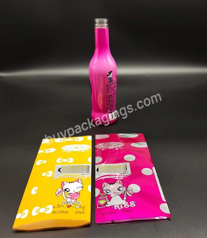 Custom Printed Metallic Ink Ink Shrink Sleeve Label Shrinkable Wrap Band Heat Sensitive Glass Jar Bottle Sleeve Label