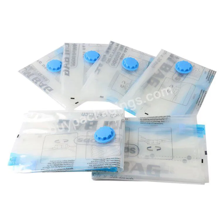 Custom Printed Plastic Transparent Zip Lock Vacuum Seal Compression Storage Packaging Bag For Clothes With Pump - Buy Vacuum Plastic Bag,Vacuum Seal Storage Packaging Bag,Vacuum Bags For Clothes With Pump.