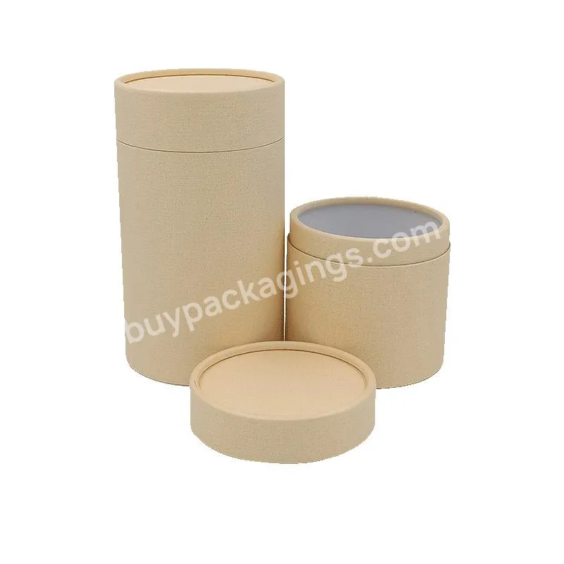 Custom Printed Recyclable Food Grade Craft Paper Cylinder Paper Tube Packaging Box