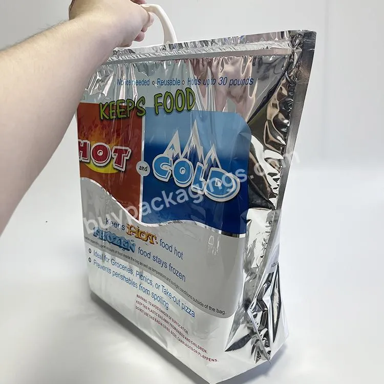 Custom Printed Reusable Folding Plastic Food Delivery Grocery Picnic Thermal Bag - Buy Thermal Grocery Bag,Thermal Picnic Bag,Food Delivery Bag Thermal.