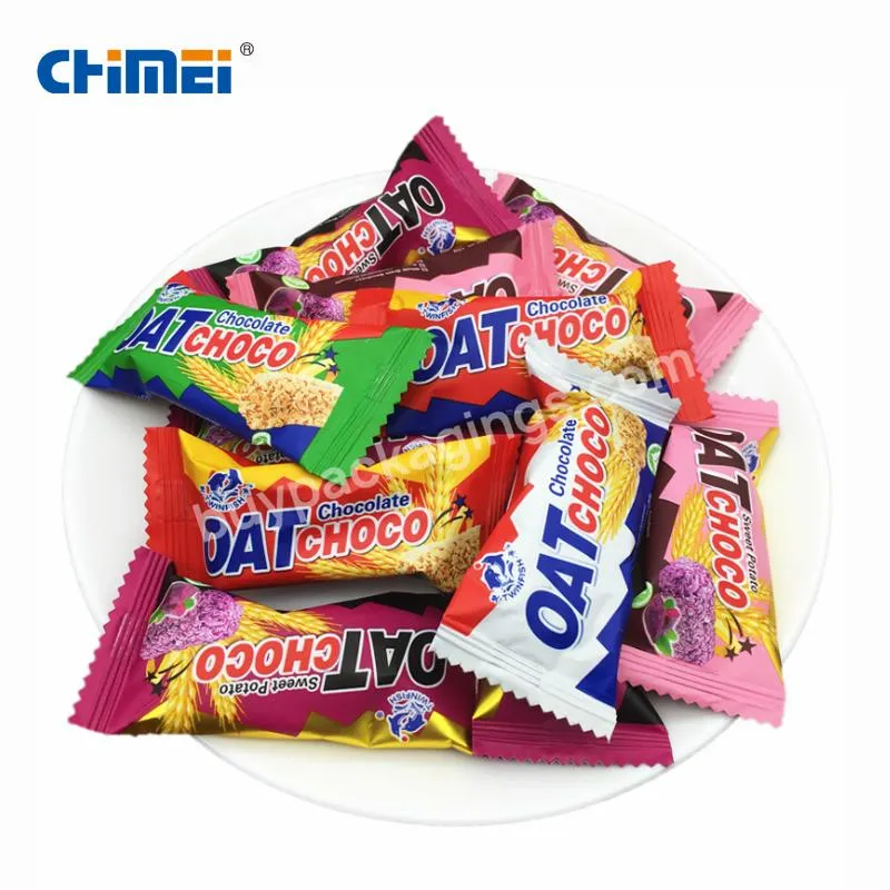 Custom Printed Small Plastic Snack Food Granola/chocolate/candy Bar Packaging Bag