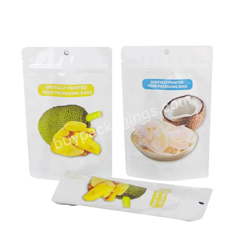 Custom Printed Stand Up Pouch Various Fruits Bag Ziplock Aluminum Foil Food Grade Plastic Digital Printing Bags