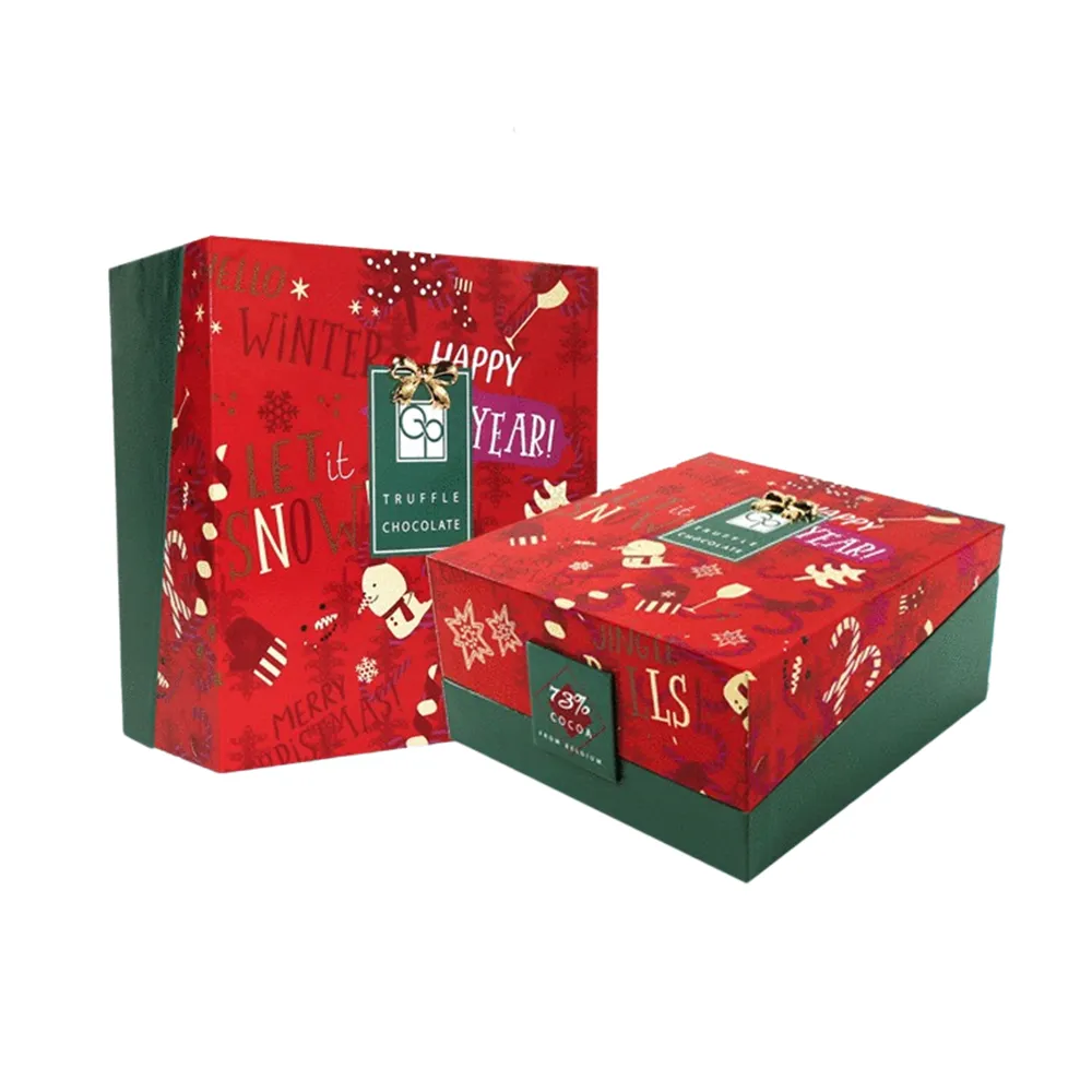 Custom Printing Christmas Eve Decorative Paper Cardboard Chocolate Packaging Gift Box