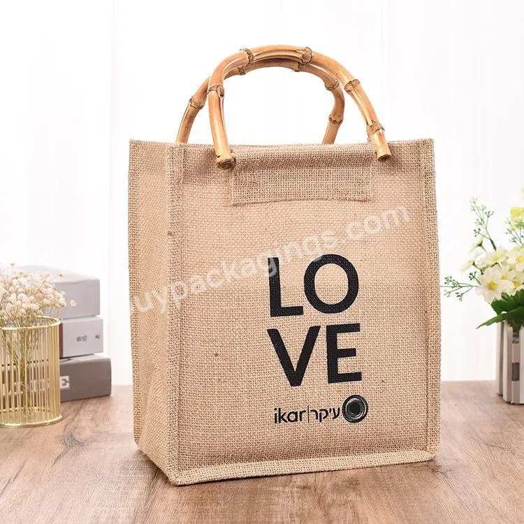 Custom Printing Design Recyclable Shopping Beach Fashion Jute Bags For Women