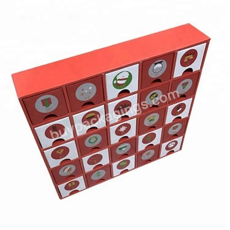 Custom Printing Gift box empty advent calendar  Christmas Advent Calendar Box